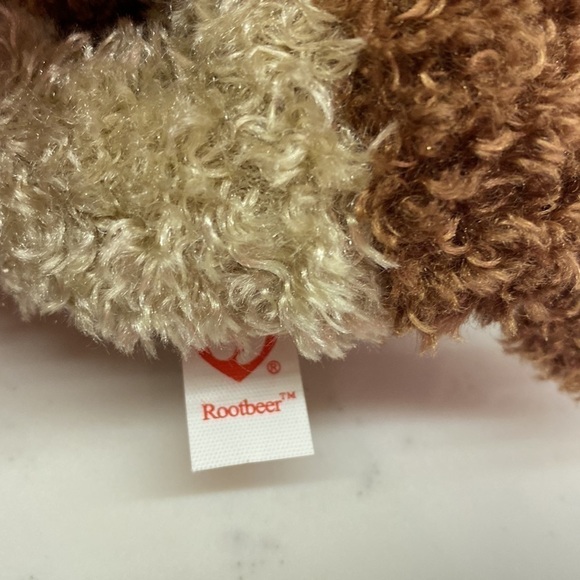 Ty Beanie Boos Rootbeer the Dog 2013 Glitter Eyes   No Heart Tag - Picture 6 of 10